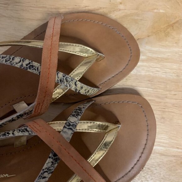 Jessica Simpson Leather Strappy Sandals Size 6.5 - Picture 7 of 9